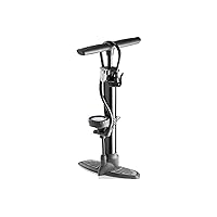 Floor Pump for Bicycle and Inflatables with Monometer and Composition of Material in Plastic and Aluminum Black Atrio - BI029