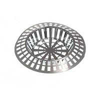 2 X Chromed Plastic 70mm Bath and Sink Strainers - Hair and Debris Prevention