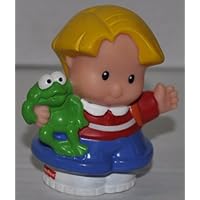 Little People Eddie School Boy (2002) - Replacement Figure Accessory - Classic Fisher Price Collectible Figures - Loose Out Of Package & Print (OOP) - Zoo Circus Ark Pet Castle