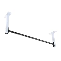 Ultimate Body Press Ceiling Mount Pull Up Bar for 8 Foot Ceilings, Steel Through-Bolted 48” Straight Bar with 14” Risers, Fits 16”and 24” Joist Spacing, Max 450lbs, USA Designed and Backed