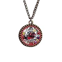 Chain Fashion Jewelry Necklace Pendant Gift Symbol Sign Ruby Rose Cosplay