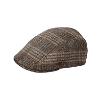 MARONE Marone BT514 Men's Hunting Men's Hat, Autumn and Winter, Checked, Brown Type, Made in Italy