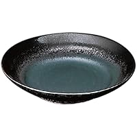 Set of 10, Black Pearl 0.3 inches (7.5 mm), Mitsuwa Noodle Plate, 9.1 x 2.0 inches (230 x 50 mm), Japanese Tableware, Restaurant, Commercial