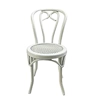 Dollhouse White Metal Bistro Chair Miniature Garden Pub Patio Furniture 1:12