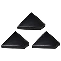 Authentic Shungite Pyramid Real Shungite Stones Shungite Crystal Pyramid Home Protection Room Decor Office Decor Authentic Crystals Black Pyramid 3 Pack (Polished, 30 mm / 1.18
