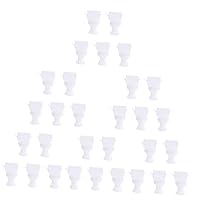 6 Sets Simulated Toilet DIY Toilet Mold Toy House Accessories Miniature Bathroom Bath Toys for Infants Bathroom Accessories Cognitional Toys Decor Suite White Plastic Ceramics Baby