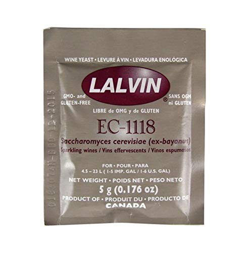 Lalvin EC-1118 Wine Yeast, 5 grams - 100-Pack
