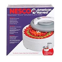 Nesco Snackmaster Encore Food Dehydrator 500 W 4 Trays Gray, Gray & White