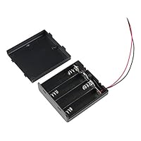 Battery Holder 4xAA with Cover and Switch