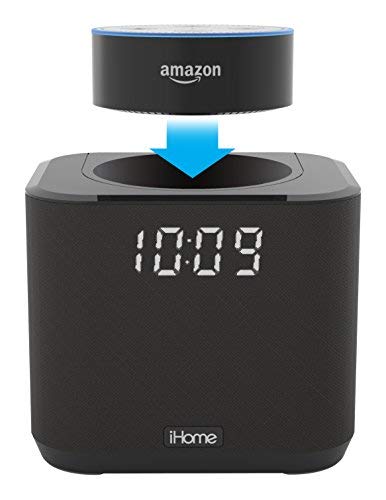 iHome Docking Bedside and Home Office Amazon Echo Dot Speaker System - iAV2B