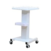 Recycling Vehicles,Steel Frame Salon Spa Trolley with Tray, Medical Beauty Instrument Equipment Cart with Brakes Wheel, White, Max Load 100 Kg,Collecting Vehicles