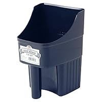 Little Giant® Plastic Enclosed Feed Scoop | Heavy Duty Durable Stackable Feed Scoop with Measure Marks | 3 Quart | Ranchers, Homesteaders and Livestock Farmers | Brown