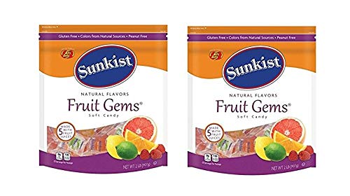 Sunkist Fruit Gems Soft Candy, Assorted Natural Flavors, 4-lb