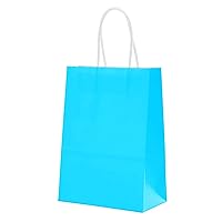 100 Pcs Paper Gift Bags, Kraft Paper Bags with Handles Great for Christmas Graduations Baby Showers Thanksgiving Halloween Easter Mother's Day Kids Parties Wedding Bridal Showers-14-12x5x16in