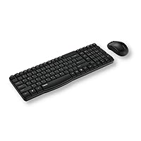 RAPOO X1800S Wireless Keyboard and Mouse Combo, 1000 DPI Mouse 2.4G Computer Keyboard for Windows, Laptop, Notebook, PC, Desktop, Computer (Black)