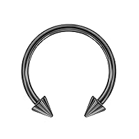 FANSING 316l Surgical Steel Horseshoe Piercing Jewelry with Internally Threaded Ends 6mm/8mm/10mm/12mm
