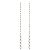 4 1/2 CTW Diamond Dangle Earrings in 14K Yellow Gold