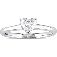 Moissanite Star Moissanite Ring Heart 1.0 CT, Moissanite Engagement Ring/Moissanite Wedding Ring/Moissanite Bridal Ring Set, Sterling Silver Rings, Perfact Gift for Love