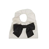 Upsoitech Mini Parcel Bow Bag Women Armbag Folding Lace Handbag Lotus Leaf Pleated Cloud Bag Canvas Bag Handbag Bag (Color: White, Size: L)
