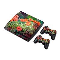 Vinyl Decal Skin/stickers Wrap for PS3 Slim Play Station 3 Console and 2 Controllers-Outside