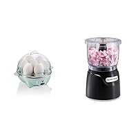 Hamilton Beach 3-in-1 Electric Egg Cooker and Food Chopper Bundle