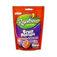 Original Rowntrees Fruit Pastilles Strawberry Blackcurrant Pouch Bag Imported From The UK England