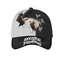 Zhamlixes Store Personalized Name Rooster Fighting Love Chicken Classic Baseball Cap