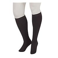 Juzo Dynamic Cotton Men’s Closed Toe 20-30mmhg Compression Sock , Black, 3 (III) Short