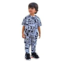 Perfect creation | BOYS PRINTED T-SHIRT & PANT SET PERFECT FOR PARTIES