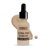 Cosmetics Ultra-Thin Second Skin Long Wear Liquid Foundation | Waterproof Full Coverage Long Lasting | Light Oil Free Face Makeup| 20ml, FD28-LN15