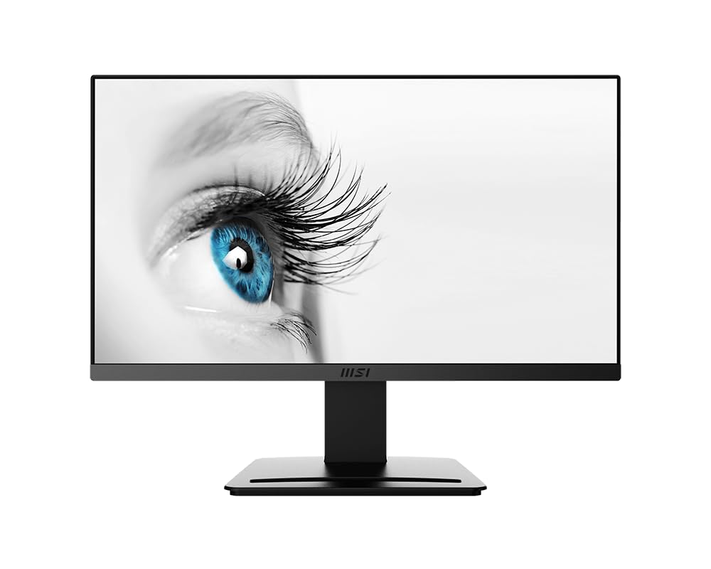 MSI PRO MP223, 22-inch VA 1920 x 1080 (FHD) Computer Monitor, 100Hz, Adaptive-Synch, HDMI, Video Port, VESA Mountable, Tilt, 1ms, Black