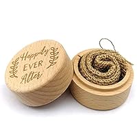 AN207 Personalized Engraving Rustic Wedding Wooden Ring Box Jewelry Trinket Storage Containers Custom Happily Ever After Rings Bearer Small Jewelry