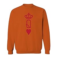 VICES AND VIRTUES QUEEN KING couple couples gift her his mr ms matching valentines wedding men's Crewneck Sweatshirt