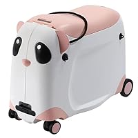 Child Travel Trolley Luggage, Kids Ride-on Suitcase, Cute Panda Shape with Spinner Wheels, Kids Hard Side Luggage,Pink
