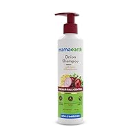 Mamaearth Onion Shampoo for Hair Growth & Loss Control | Moisturizing Gentle Scalp Cleanser with Plant Keratin | Sulfate & Paraben Free | 8.45 Fl Oz (250ml)