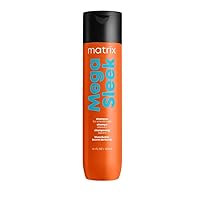 Matrix Mega Sleek Shampoo | Anti-Frizz & Smoothing | With Shea Butter | For Frizz-Prone Hair | For All Hair Types | Salon Professional Shampoo | Packaging May Vary