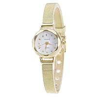 Women Stainless Steel Band Watches, Mitiy Ladies Quartz Wristwatches, Unique Design Mesh Bracelet Watch