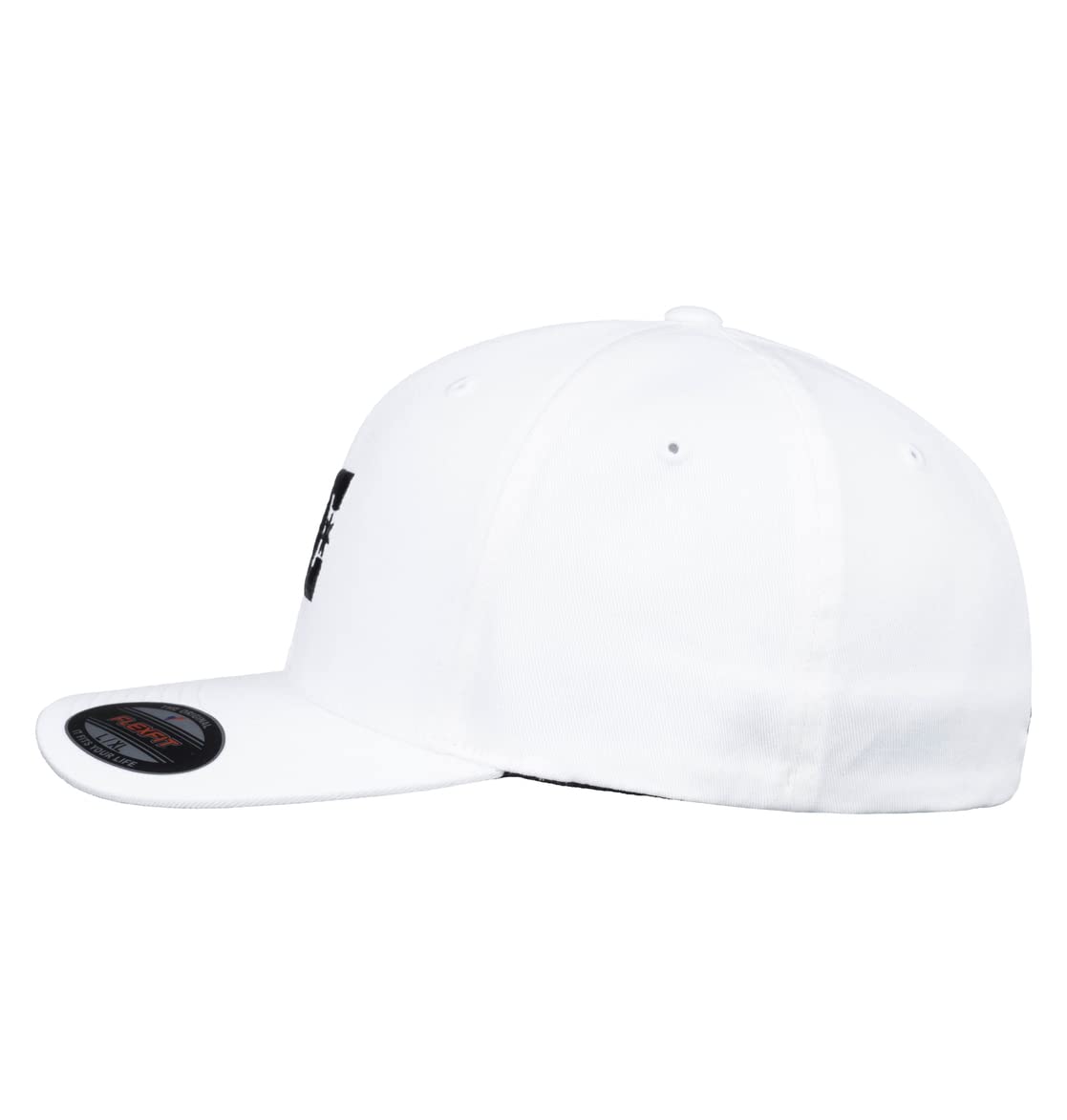 DC Men's Cap Star Flexfit Curve Brim Hat