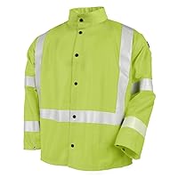 Hi-Vis Flame-Resistant Cotton Welding Jacket, Size X-Large