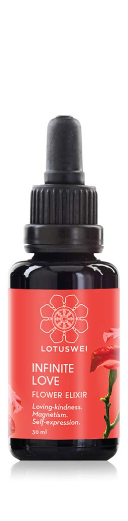 LOTUSWEI Infinite Love Flower Essence Remedy – Boost Mood, Attract Love and Heal Emotional Trauma – 5 Flower Blend