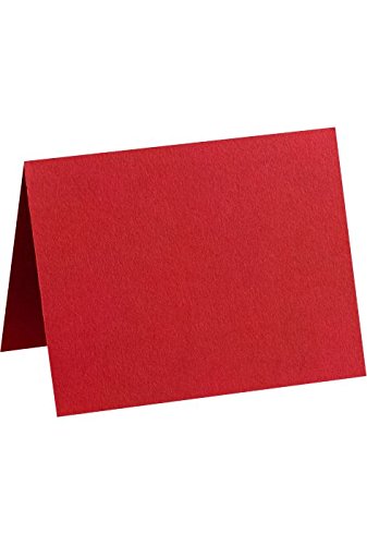 A1 Folded Notecards (3 1/2 x 4 7/8) - Ruby Red (1000 Qty.)