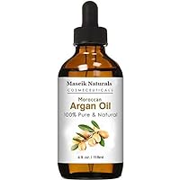 Cosmeseuticals -Moroccan Argan Oil (4oz), USDA Certified Organic, Virgin, 100% Pure, Stimulate Growth for Dry and Damaged Hair. Protect Nails, Skin Moisturizer. Last 1 Year (4oz)
