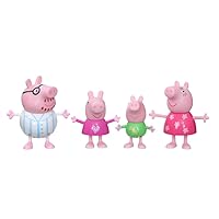 Peppa Pig Family Bedtime 4-Pack Toy Figures, Pajama Outfits, Ages 3+