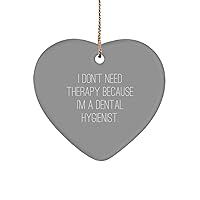 Dental Hygienist Gifts for Coworkers, I Don't Need, Funny Dental Hygienist Heart Ornament, Christmas Ornament from Team Leader, Teeth Cleaning, Dental Care, Oral Health, Gum Disease