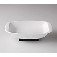 Shiratamabuchi 9-inch Half Baker, 9.6 x 6.0 x 2.0 inches (24.2 x 15.1 x 5 cm), Western Porcelain Open (Hotel, Restaurant, Cafe, Western Tableware, Restaurant, Commercial Use)