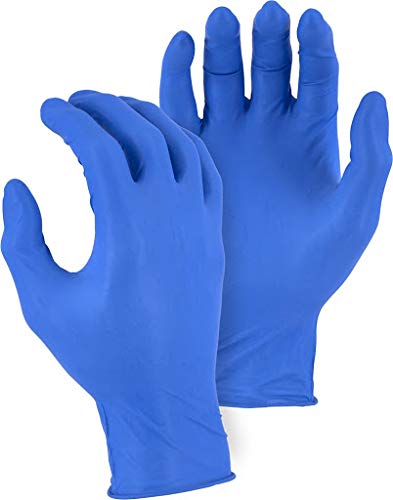 Grease Bully Ultra Blue Nitrile Gloves - 9MIL - Powder & Latex Free - 50 Per Box - 500 Per Case
