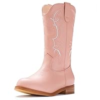 IUV Cowgirl Boots Cowboy Boots For Girls Boys Kids Toddler Fashion Western Boots Mid Calf Riding Shoes