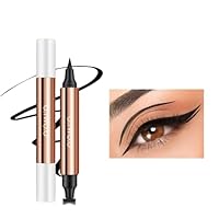 Colored Matte Liquid Eyeliner Pencil Long Lasting Waterproof Easy To Wear High Pigment Eye Liner Pen Eye Beauty Makeup Tools (BLACK 02)