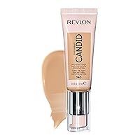 Revlon Liquid Foundation, Photo Ready Candid Face Makeup for Sensitive and Dry Skin, Longwear Sheer-Medium Coverage with Natural Glow Finish, 240 Natural Beige, 0.75 Oz