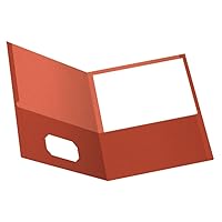 Oxford Earthwise by Oxford Twin Pocket Folders, Letter Size, Red, 25 per Box (78511)